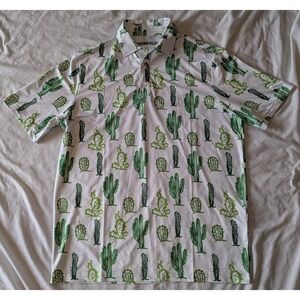 Shank It Golf Men's Cactus Golf Polo‎ Size Large